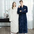 thumbnail image 3 of Spdoo Long Zipper Bathrobe Flannel Fleery Ladies Robe Men Warm Pajamas Bathrobe XL, 3 of 6
