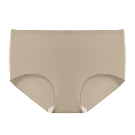 HAOYUNL Women s Underwears Seamless Hipster No Show Invisible Ice Silk Stretch Bikini Underwear Panty M-XL