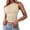 Beige, variant on Women's Asymmetrical Off Shoulder Fitted Cami Top Solid Sleeveless Slim Sexy Night Out Casual Daily Vacation Street Wear, 1 Piece, XS-XL