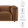 thumbnail image 2 of Modway Auren Vegan Leather Upholstered Armchair in Coffee, 2 of 10