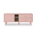 thumbnail image 6 of Gzxs TV Stand with Storage, Pink TV Console Table for Living Room, Media Entertainment Center TV Storage Cabinet with 2 Drawers & Open Shelf, 54.57"L x 15.75"W x 21.65"H, 6 of 9