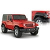 Bushwacker by RealTruck Pocket/Rivet Style Front Fender Flares | 2-Piece Set, Black, Smooth Finish | 10077-02 | Compatible with 2007-2018 Jeep Wrangler JK