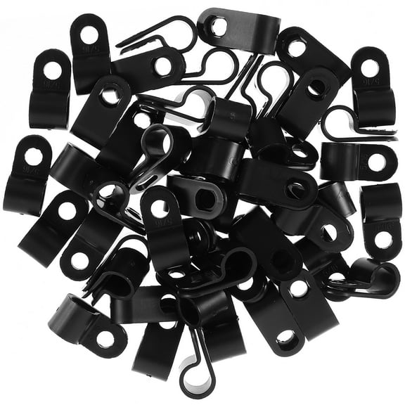 100 Pcs Ethernet Cable Clips Rope Light Outdoor Clamp Black