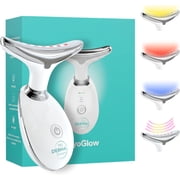 MyoGlow by MDD | Neck, Face, Arms, and Legs Skin Tightening and Lifting Lymphatic Drainage Massager Tool | Uses LED Light, Sonic Vibration, Thermal Activation