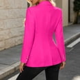 thumbnail image 6 of IUYRTFE Women Lapel Collar Double Breasted Blazer Slim Fit Casual Suit Jacket for Office Daily Wear, 6 of 6