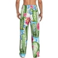 thumbnail image 3 of Bingfone Flowers And Cactus Mens All Over Print Sleep Pajama Pants-Large, 3 of 9