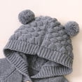 thumbnail image 3 of Baby Hooded Rompers Newborn Girls Boys Knitted Onesies Warm Sweater Jumpsuit Outfits, 3 of 5