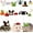 MIX-12PCS, variant on 12PCS Hamster Hat Mini Small Animals Hat with Adjustable Strap Lovely Hand Knitted Frog Rainbow Carrot Tiny Hats for Lizard Guinea Pig Reptile Christmas Holiday Party Clothes Costume Accessories