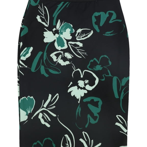 Alfani Womens Floral Midi Skirt, Green, X-Small