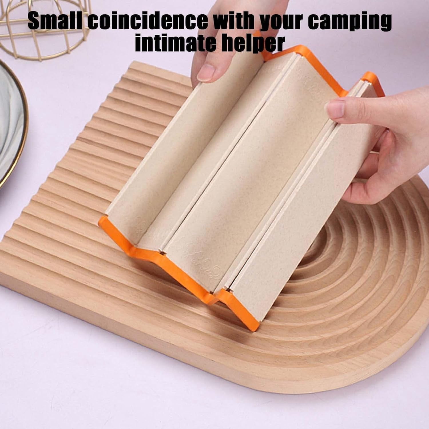 MKEUDQ-Folding Portable Cutting Board for Kitchen and Camping, Wheat Straw Chopping Board Dishwasher Safe, Non Slip Cutting Mat for Fruit, Meat and Vegetables