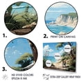 thumbnail image 4 of Designart "Aqua Marine Coastal Journey" Bicycle Picture Framed Canvas Art Print, 4 of 5