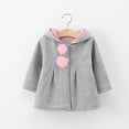 thumbnail image 2 of Odeerbi Baby Boys Girls Coats Outerwear Jackets Hooded Spring Autumn Winter Small Medium-sized Children's Cute Rabbit Ears Trendy Style, 2 of 4