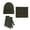 A, variant on Scarface, Men Women Winter Hat Warmer Scarf Touchscreen Gloves Set Warmer Neck Thick Knit Hat Set, Scarf Khaki One Size