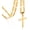 20inch 6mm GOLD, variant on Tarion Cross Men's Necklace - Stainless Steel Silver/Gold Faceted Cross Pendant Necklace, Simple Jewelry Gift, 20/22/24/26 Inch 3:1 Figaro Chain, 4/5/6 mm Wide