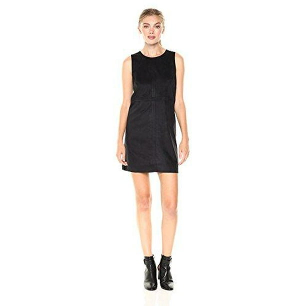 Kensie Women's Stretch Suede Shift Dress, Black, XL - Walmart.com