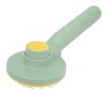 thumbnail image 1 of Peine masajeador de agujas redondas para perros y cerdos - Cepillo autolimpiante para gatos de color verde y amarillo, 1 of 8