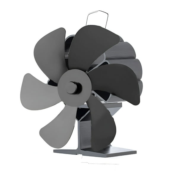 HIBIBUD Fireplace Fan 6 Blades Stove Fan Powerless Quiet