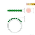 thumbnail image 5 of ANGARA Natural Shared Prong Set Half Eternity Emerald Wedding Band in 14K White Gold for Women (Size-2.5mm) | May Birthstone, Birthday, Anniversary, Jewelry Gift for Women | Natural Emerald Ring, 5 of 10