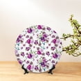 thumbnail image 6 of Gaeub Rose Flowers Print Ceramic Plate,Dinner Plates,Bone China Decorative Plates with Display Stand,Art Ceramic Ornaments for Wall Hanging Decoration-8in, 6 of 6