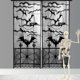 thumbnail image 3 of Cortinas para puerta con murciélagos y telarañas espeluznantes para Halloween con decoración para fiesta de Halloween en color negro, 3 of 8