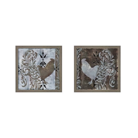 Great Art Now Weathervane by Color Bakery, 2 Piece Framed Art Set Each 13.5W x 13.5H