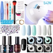 Gellen Gel Nail Polish Starter Kit - Upgraded 54W UV/LED Nail Lamp 6 Gel Nail Colors - Best Reviews Guide
