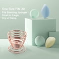 thumbnail image 6 of ComfiTime Beauty Blender Holder, Metal Drying Rack for Makeup Sponge，Egg Powder Puff Display Stand-2 Gold&2 Rose Gold Set, 6 of 9