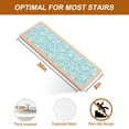 thumbnail image 5 of Teal Green Flower Stair Treads Non Slip for Steps Pastoral White Plant Petal Leaf Rustic Linen 4 Pcs Reusable Adhesive Stair Runner Mats for Dogs Elders Carpet Treads Rugs for Staircase 8x30 In, 5 of 9