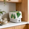 thumbnail image 4 of Toaster Cover 4 Slice, Green Christmas Tree Dustproof Bakeware Oven Protector with Top Hook, Golden Xmas Tree Winter Snowflake Waterproof Small Kitchen Appliance Toasters Dust Cover, 12"x11"x8", 4 of 9