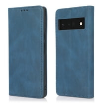 For Google Pixel 8A Wallet Case, Premium PU Leather Magnetic Closure Slim Fit Cards Holder RFID Blocking Bumper Stand Folio Flip Cover Phone Case for Google Pixel 8A, Blue