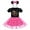 Hot Pink + Black, variant on Baby Girl Toddler Kids Birthday Party Dress Halloween Mouse Costume Short Sleeve Princess Polka Dots Mini Tutu Tulle Dress Headband Set Christmas Carnival Fancy Dress Up 6 Years Red + Black