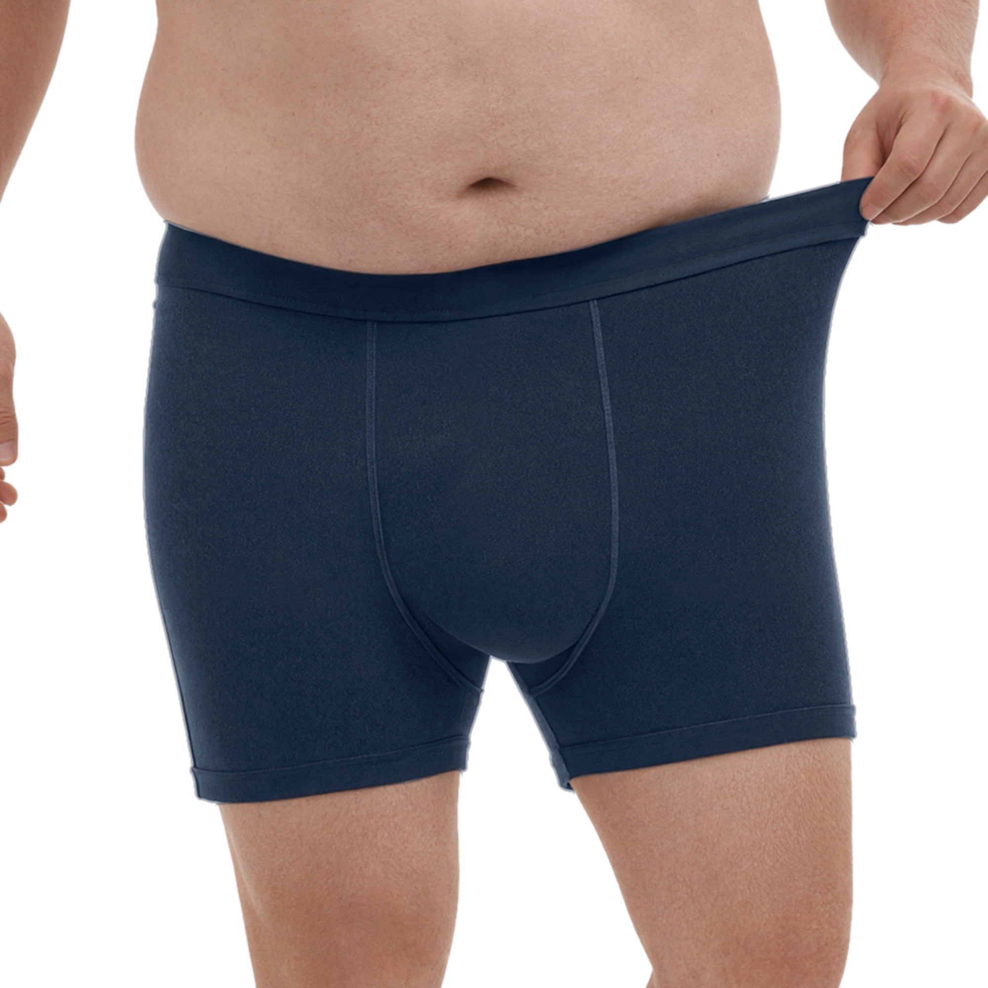 DARING DIVA Men's Big Tall Stretch Waistband Mid-Waisted Underwear XL Navy Blue