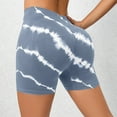 thumbnail image 4 of uublik Athletic Shorts for Women Super Soft Butt Lifting Tie Dye Bike Shorts Blue, 4 of 5