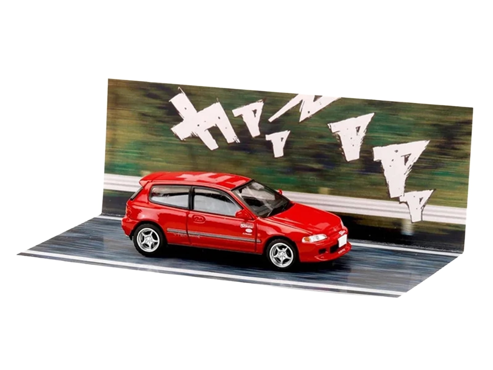 Honda Civic (EG6) RHD "Myogi Night Kids" Red "Initial D" (1995-2013) Manga 1/64 Diecast Model Car by Hobby Japan