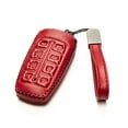 thumbnail image 2 of Vitodeco Leather Smart Key Fob Case Cover Protector Compatible with Genesis GV70, GV80, G70, G80 (2021-2025 Models) - 8-Button, Red, 2 of 6