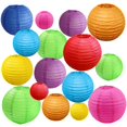 thumbnail image 1 of Faroles de Papel Jayke Joy 16 piezas Multicolor Tamaños Múltiples 10cm-25cm, 1 of 7