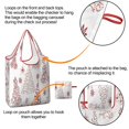 thumbnail image 4 of 5 Pack Foldable Shopping Bag,White Christmas Tree Pattern Reusable Grocery Bags with Pockets,Large Reusable Tote Bags with Handles Waterproof & Lightweight, 4 of 6