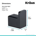 thumbnail image 2 of Kraus Bathroom Robe and Towel Hook, Matte Black, 2 of 7