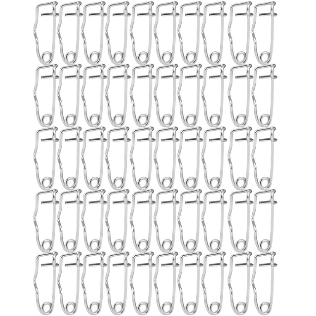 50pcs Metal Safety Needles Pins Brooch Locking Pin Clasp Pin Fastener Sewing Craft Tool (32mm)
