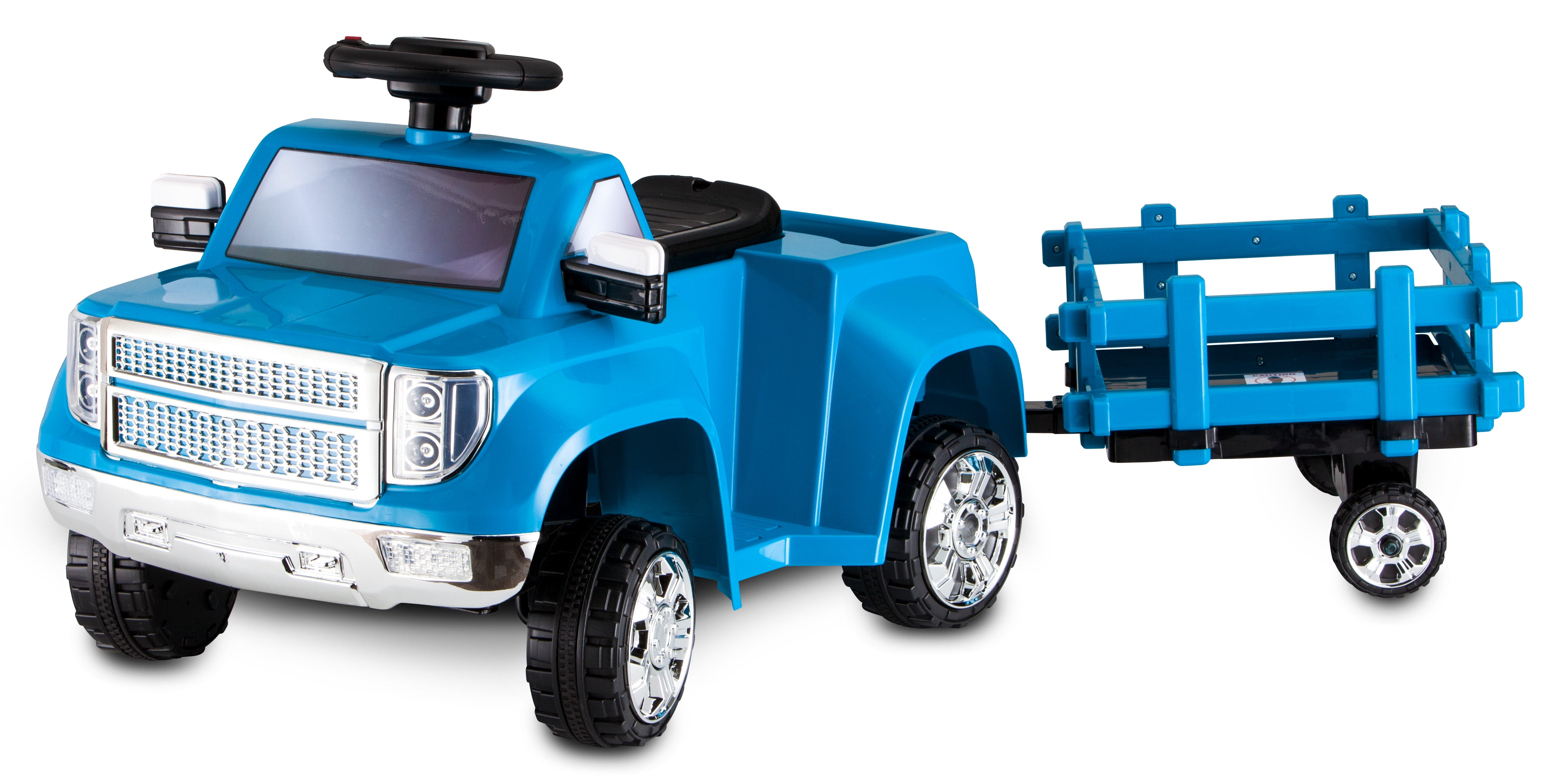Kid Trax BLUE Heavy Hauling Truck w/ Trailer 6V Powered Ride On Gift