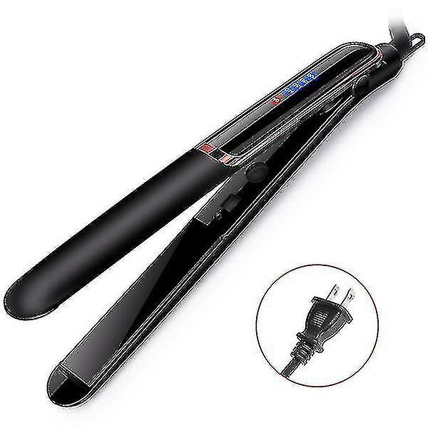 2 In 1 Hair Straightener Flat Iron Led Display For Home Use Portable