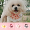 thumbnail image 2 of Reheyre Ruffled Hem Polyester Dog Neckerchief - Printing Pet Saliva Bib for Parties, 2 of 8