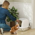 thumbnail image 2 of PawHut Grande Litière pour Chat en Acier Inoxydable avec Couvercle et Pelle, 2 of 10