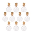 thumbnail image 1 of 10sets Small Round Flat Jars Vial Glass s Pendant Clear, 1 of 7