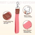 thumbnail image 3 of Uxcell Wrist Lanyard Keychain 7.87 inch Braided Wristlet Strap with Silver Clasp Hand Key Holders Lanyard Pink, 3 of 6