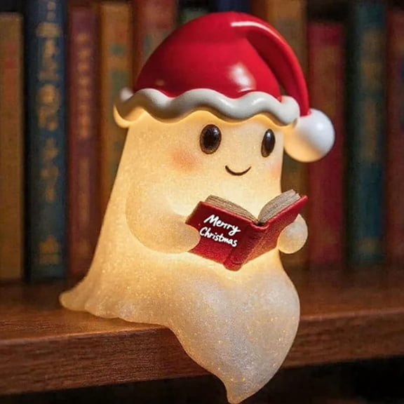 Orangide Christmas Decorations Ghost Reading Book Lamp with LED for Bedroom Living Room Table Desk Night Light Holiday Gift Spooky Cute Decoration