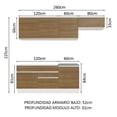 thumbnail image 3 of Cocina Integral MADESA Glamy 260cm Blanco/Marrón, 3 of 5