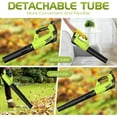 thumbnail image 6 of DARKIRON Cordless Leaf Blower, 20V Leaf Blower with 2 x 2.0Ah Batteries & Charger, Up to 450CFM/150MPH, 2 Variable Speed, Lightweight for Blowing Leaves, Patio Cleaning, Lawn Care and Dust (Green), 6 of 8