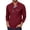 AB358 Red, variant on Tisuna Men Autumn T-Shirts Soft Henley Neck Tops Men Solid Outfits For Athletic Casual Size L