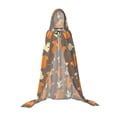 thumbnail image 7 of Honeii Squirrel And Maple Leaves Print Poncho Cape, Cloak Coat, Snuggly Hooded Wearable Blanket, Hooded Cape For Teenagers,Halloween Costumes-Medium, 7 of 7